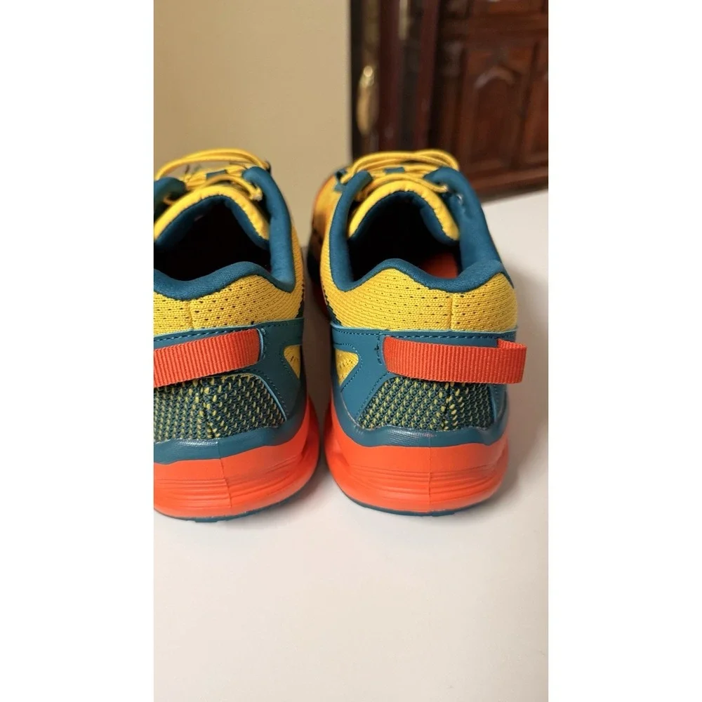 RBX Active Men's Running Shoes US 7 Yellow Orange Teal Athletic Sneakers Mesh